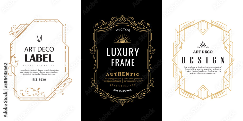Vintage border retro design template vector illustration