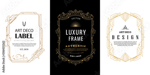 Vintage border retro design template vector illustration