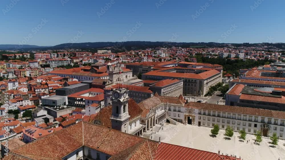 Historic city Center of Coimbra. University and New Cathedral Portugal