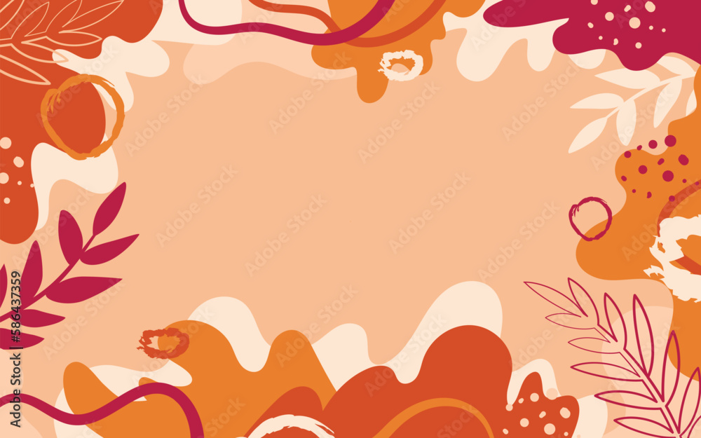 Hand drawn abstract doodle nature background