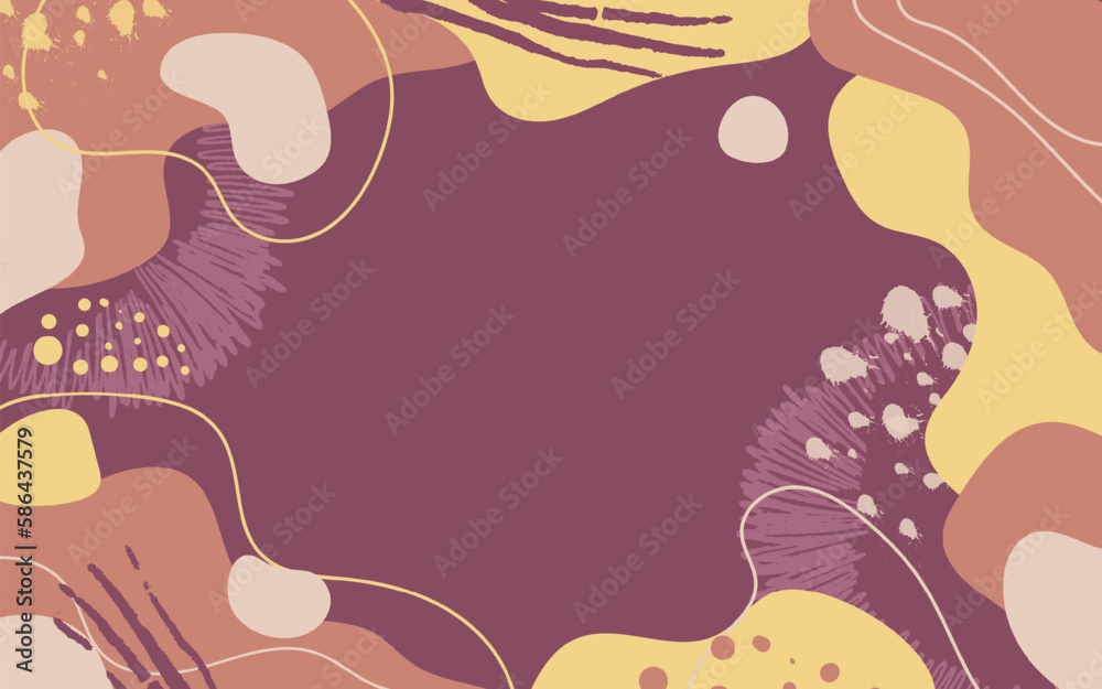 Hand drawn abstract doodle background