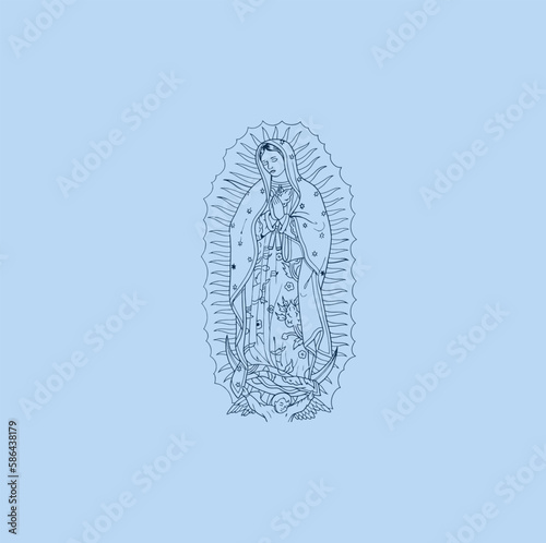 THESE HIGH QUALITY MOTHER MARIA VECTOR FOR USING VARIOUS TYPES OF DESIGN WORKS LIKE T-SHIRT, LOGO, TATTOO AND HOME WALL DESIGN
