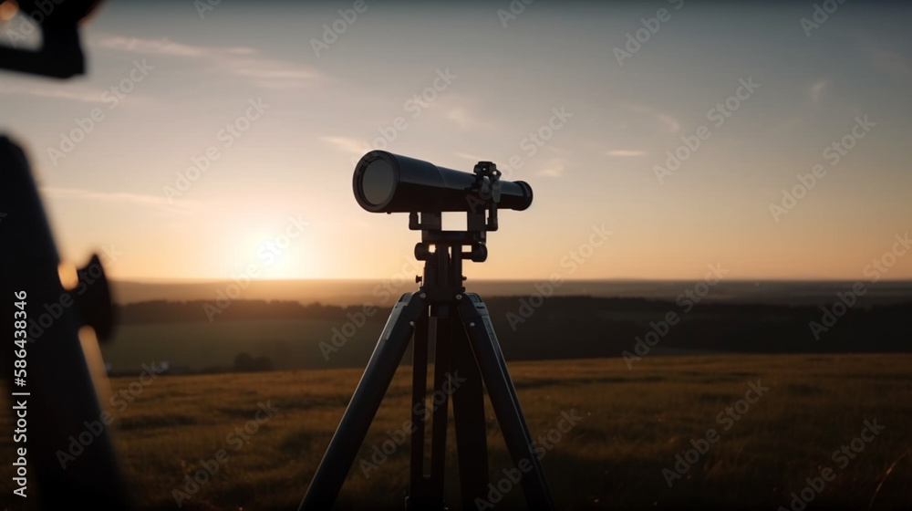 telescope at sunrise telescope at sunrise