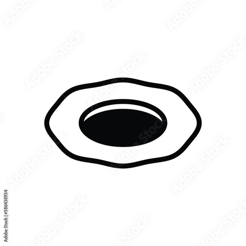 Black solid icon for hole