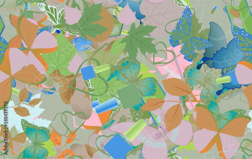 Background pattern abstract design texture. Seamless. Theme is about ointment, drawing, toiletry, parlor, makeup, salon, art, pomatum, pomade, nail polish, cosmetology, exotic, maquillage