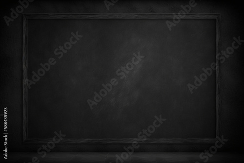 black background. grunge texture. dark wallpaper. blackboard, chalkboard, room wall, Generative AI © Tahsin