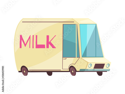 Cartoon Milk Truck
