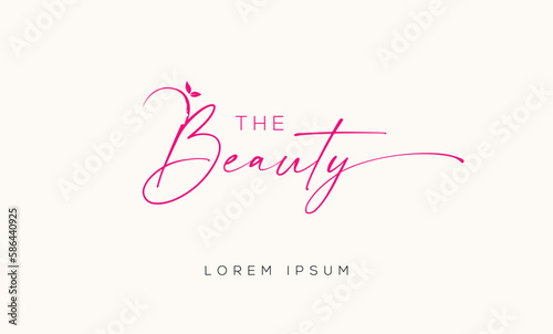 Beauty logo design and female face template design.