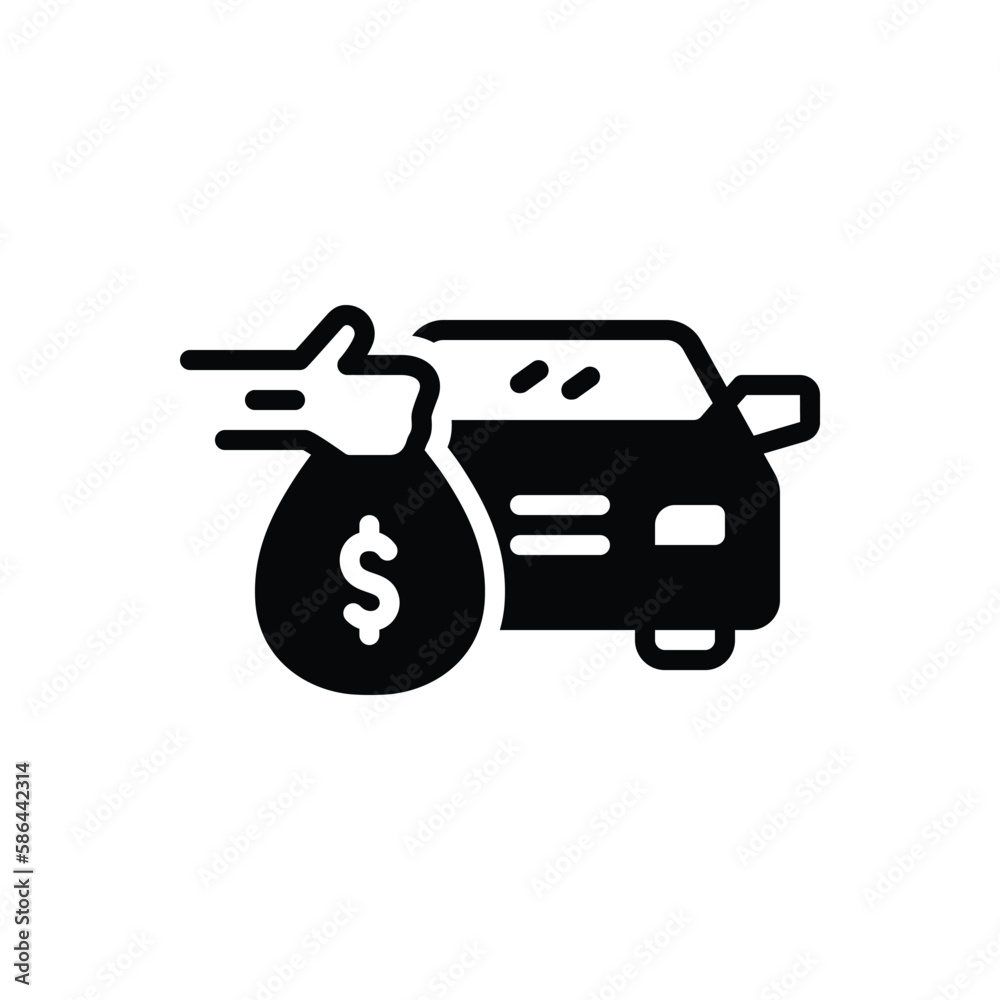 Black solid icon for rates Black solid icon for rates