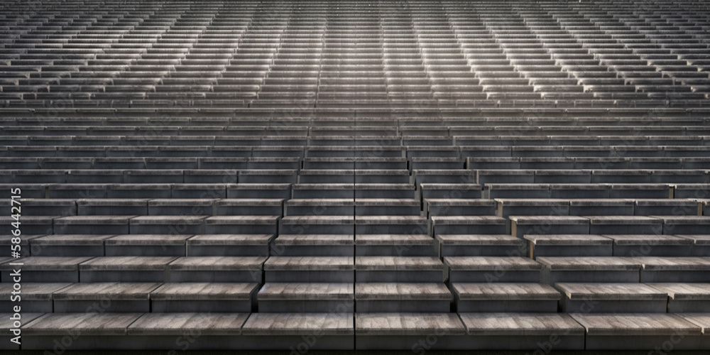 Stadium seating. front view Generative AI Stadium seating. front view Generative AI