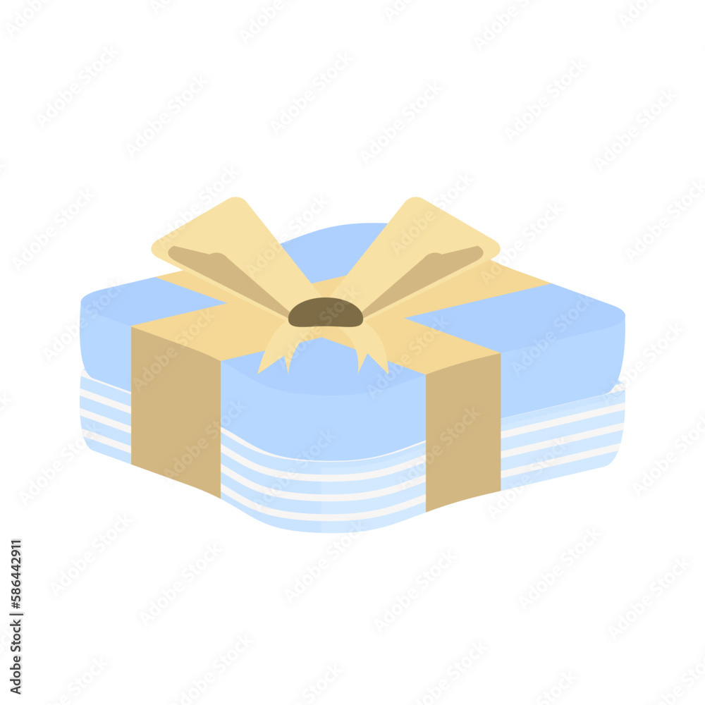 Gift Box Wrap Ribbon Horizontal Line Pattern Gift Box Wrap Ribbon Horizontal Line Pattern