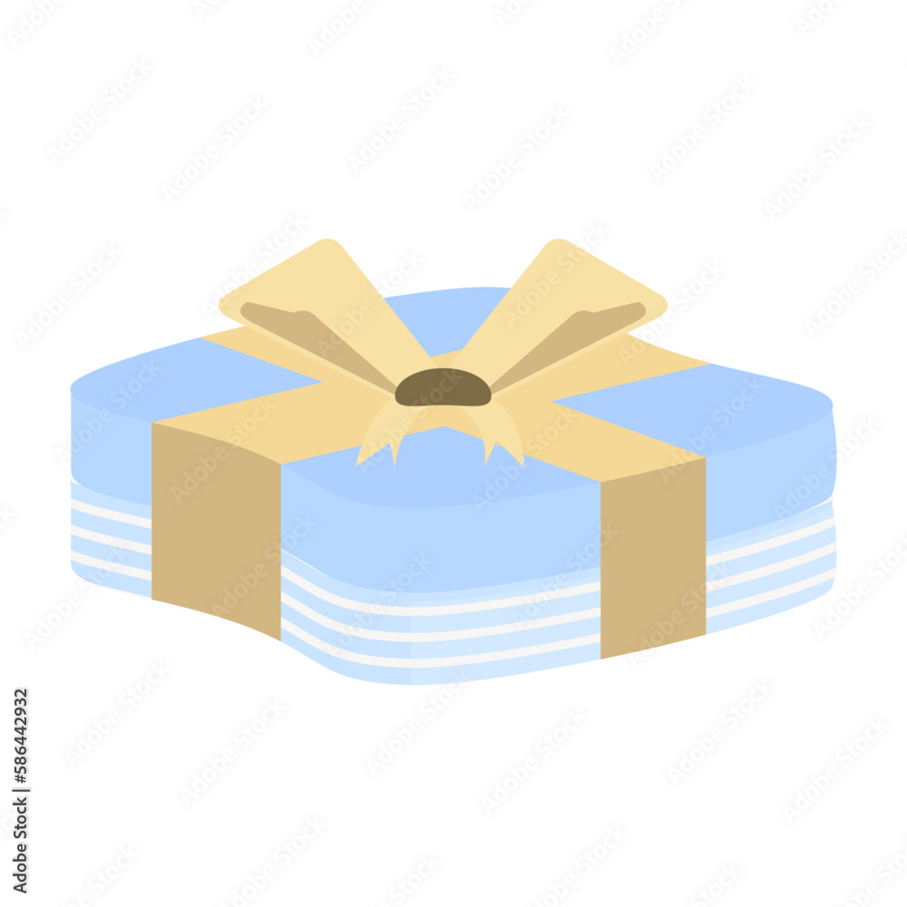 Gift Box Wrap Ribbon Horizontal Line Pattern Gift Box Wrap Ribbon Horizontal Line Pattern