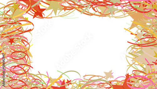 Background pattern abstract design texture. Border frame, transparent background. Theme is about wavy, effects, narrow goods, woven, weaving, irregular, striped fabric, thread, shapes
