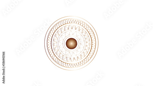 golden and brown  mix mandala design illustration