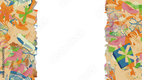 Background pattern abstract design texture. Vertical seamless stripes. Border frame, transparent background. Theme is about , background, give, ribbon, christmas, seasonal, bobby pin, footwear