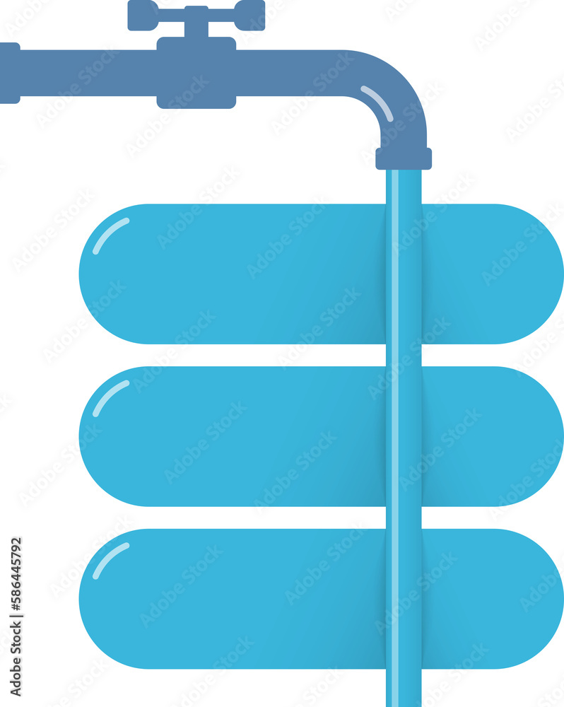 Infographic template with three elements with tap and water Infographic template with three elements with tap and water
