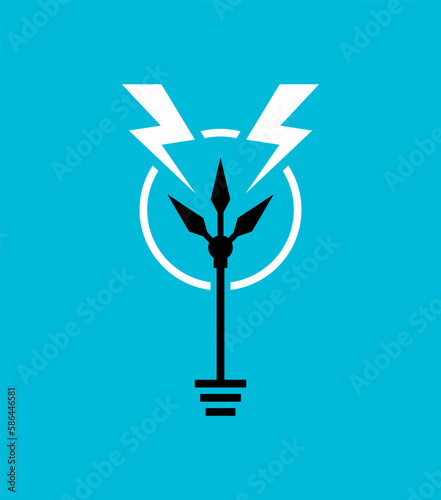 Lightning rod sign isolated. Vector illustration