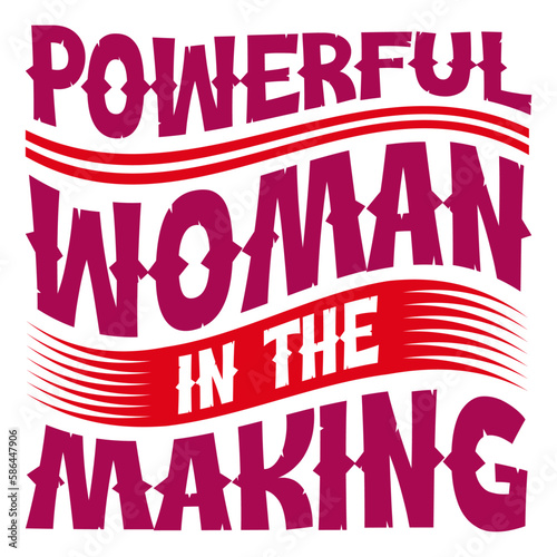 Retro Strong Woman T-shirt Design, Vector