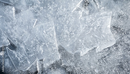 High-Quality Ice Texture - Crystals and Reflections photo