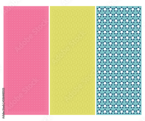 Abstract geometric pattern background with line texture for business brochure cover design. Gradient Pink, orange, purple, blue and green vector banner poster template