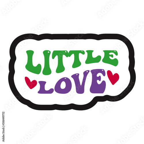 Retro Daddy little valentine T-shirt Design, Vector