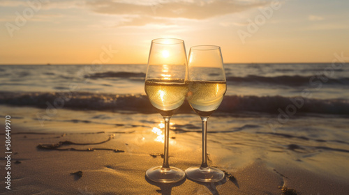 two glasses of champagne