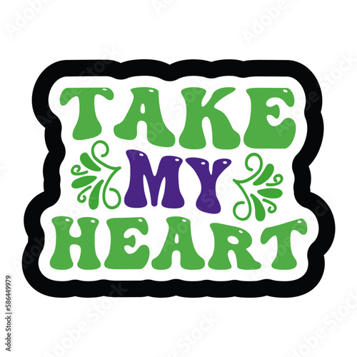 Retro Daddy little valentine T-shirt Design, Vector