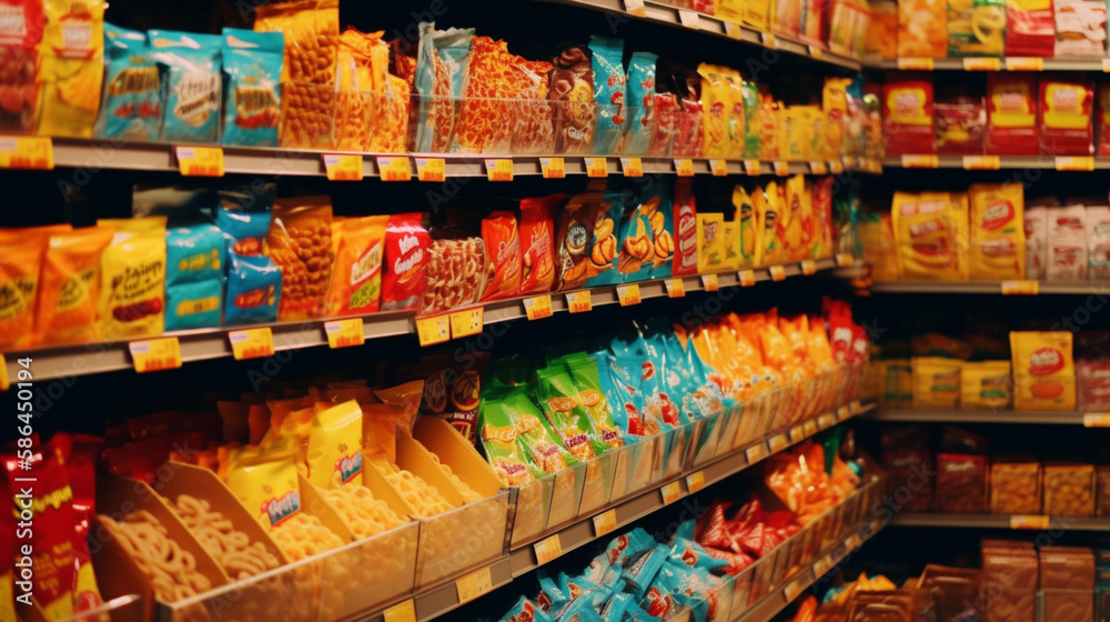 shelf in a supermarket shelf in a supermarket