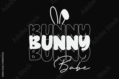 Bunny Baby Funny Easter T-Shirt Design