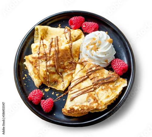 plate of freshly baked crepes