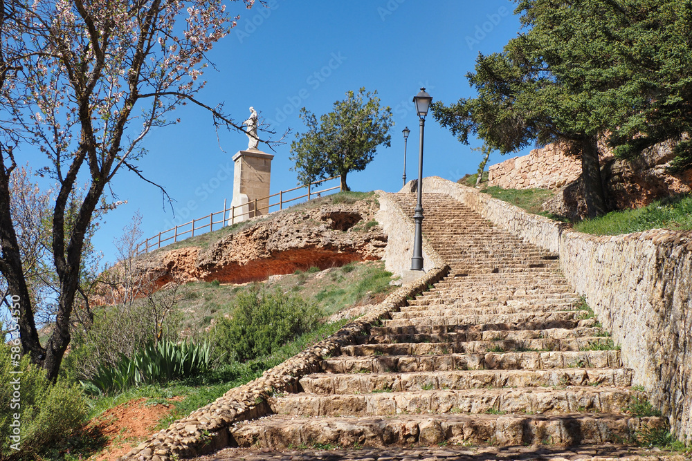 Stairs to Christ the Redeemer of Ayllon