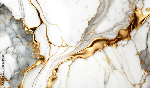 marble background white and luxury gold,stone texture panoramic
