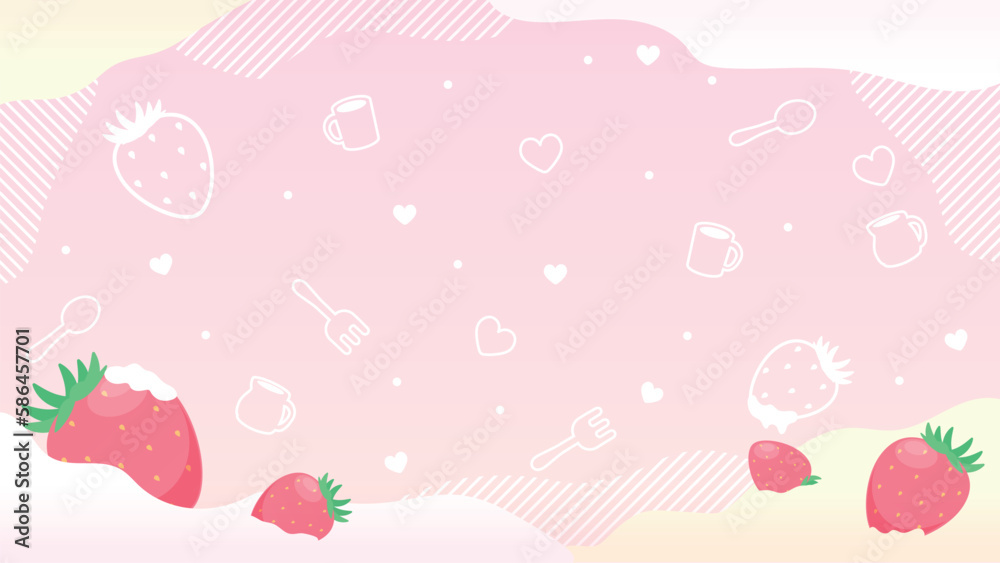 ゆめかわいちごみるくの背景素材 ゆめかわいちごみるくの背景素材