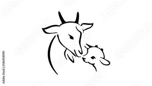 Goat and kid emblem