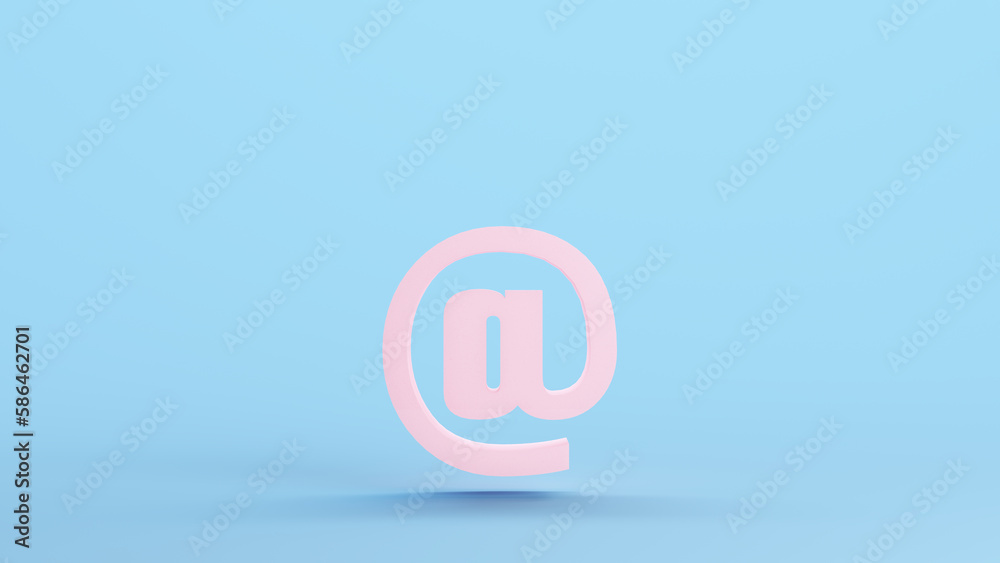 Pink Internet At Icon Email Address Send Post Communication Sign Symbol Kitsch Blue Background 3d illustration render digital rendering Pink Internet At Icon Email Address Send Post Communication Sign Symbol Kitsch Blue Background 3d illustration render digital rendering