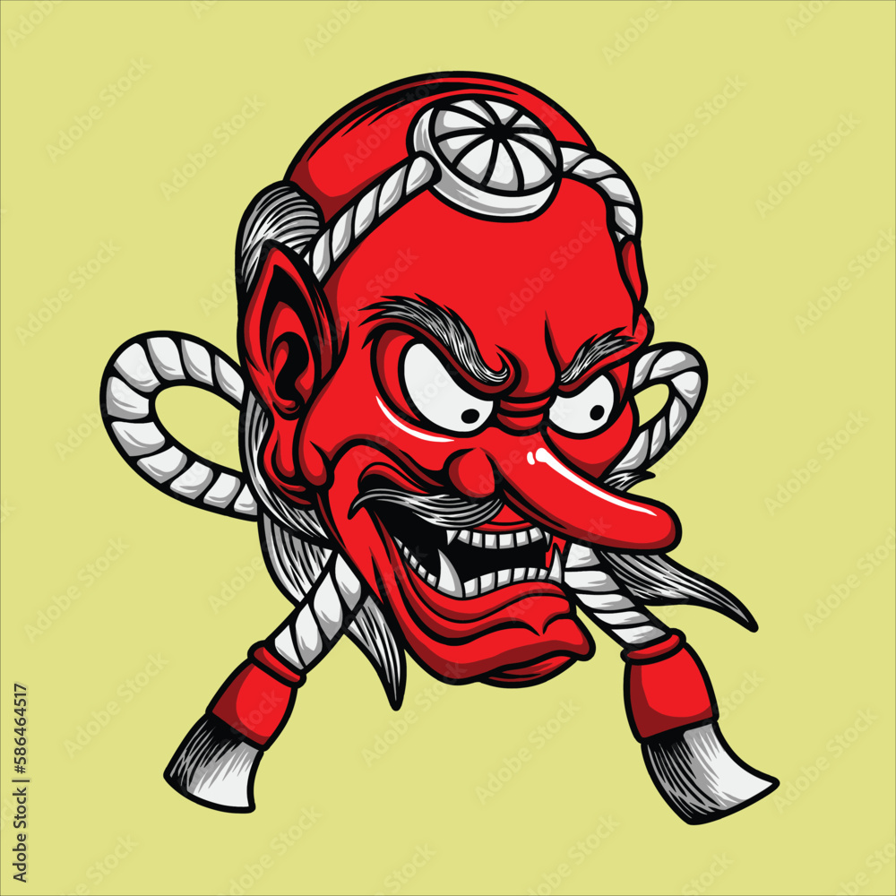 Fototapeta premium tengu mask japanese 