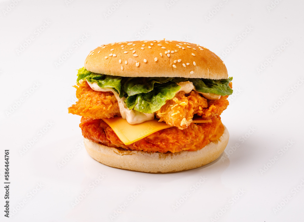 hamburger on a white background hamburger on a white background