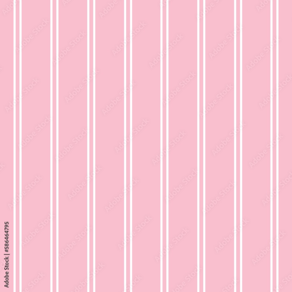Naklejka premium Double stripe seamless pattern, white, pink, can be used in decorative designs fashion clothes Bedding sets, curtains, tablecloths, notebooks, gift wrapping paper