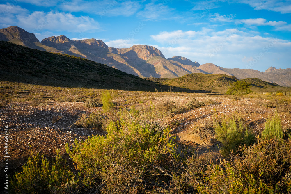 The beautiful Swartberg range of mountains near Klaarstroom. Karoo. Western Cape. South Africa.