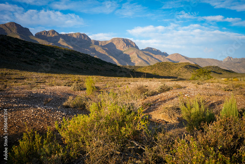 The beautiful Swartberg range of mountains near Klaarstroom. Karoo. Western Cape. South Africa. photo