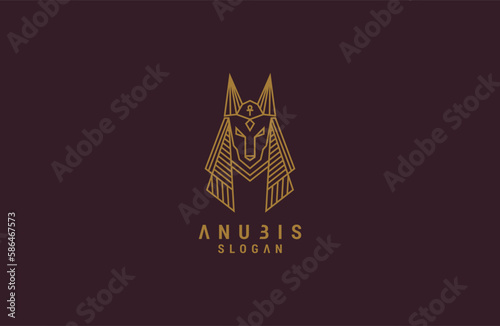 Anubis logo design icon vector