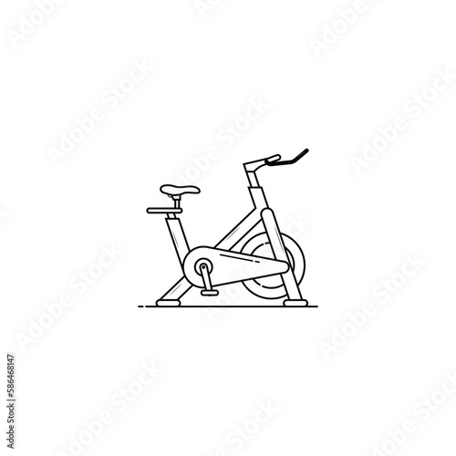 Exercise bike machine icon isolated vector graphics