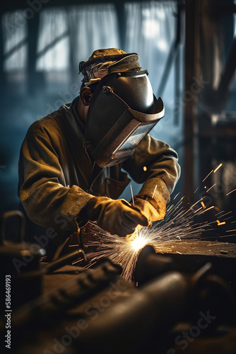 The Workers Behind the Welding Masks: A Skilled Trade in the Metal Industry - AI Generative