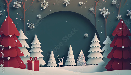 Abtrabs background illustration christmas festival. Generative AI