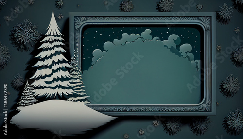 Abtrabs background illustration christmas festival. Generative AI photo