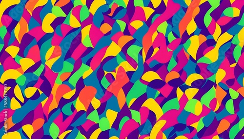 Colourful Shapes 90s Vibes Background | Generative Ai