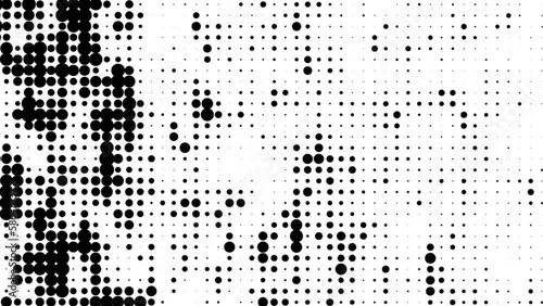Halftone grunge animation. Dotted texture animated background.
