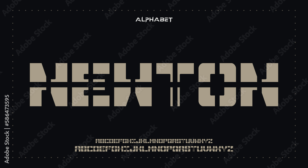 Title Newton Abstract Fashion Best font alphabet. Minimal modern urban ...