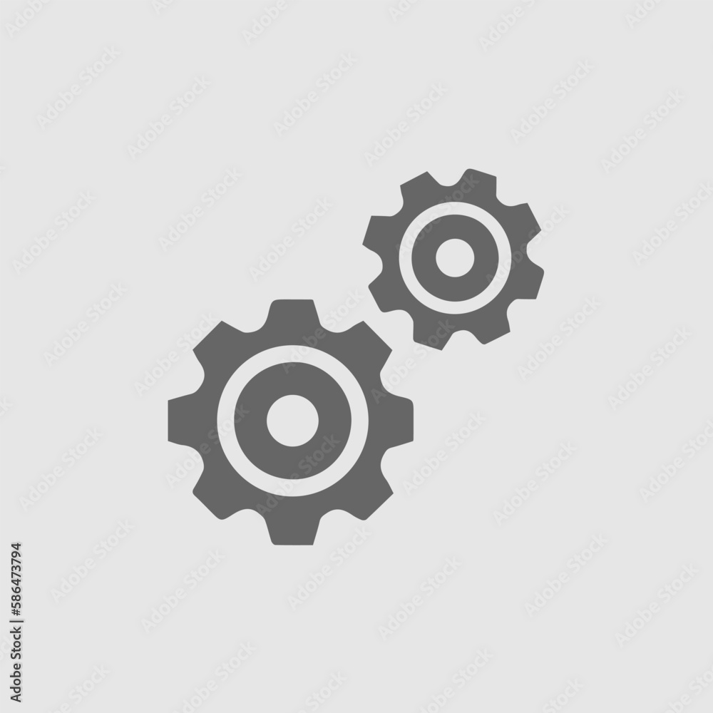 Gear vector icon eps 10. Gears isolated illustration