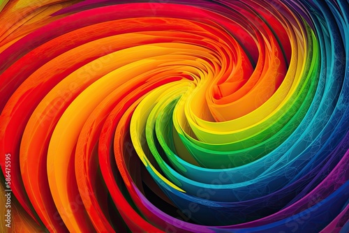colorful spiral pattern background. Generative AI